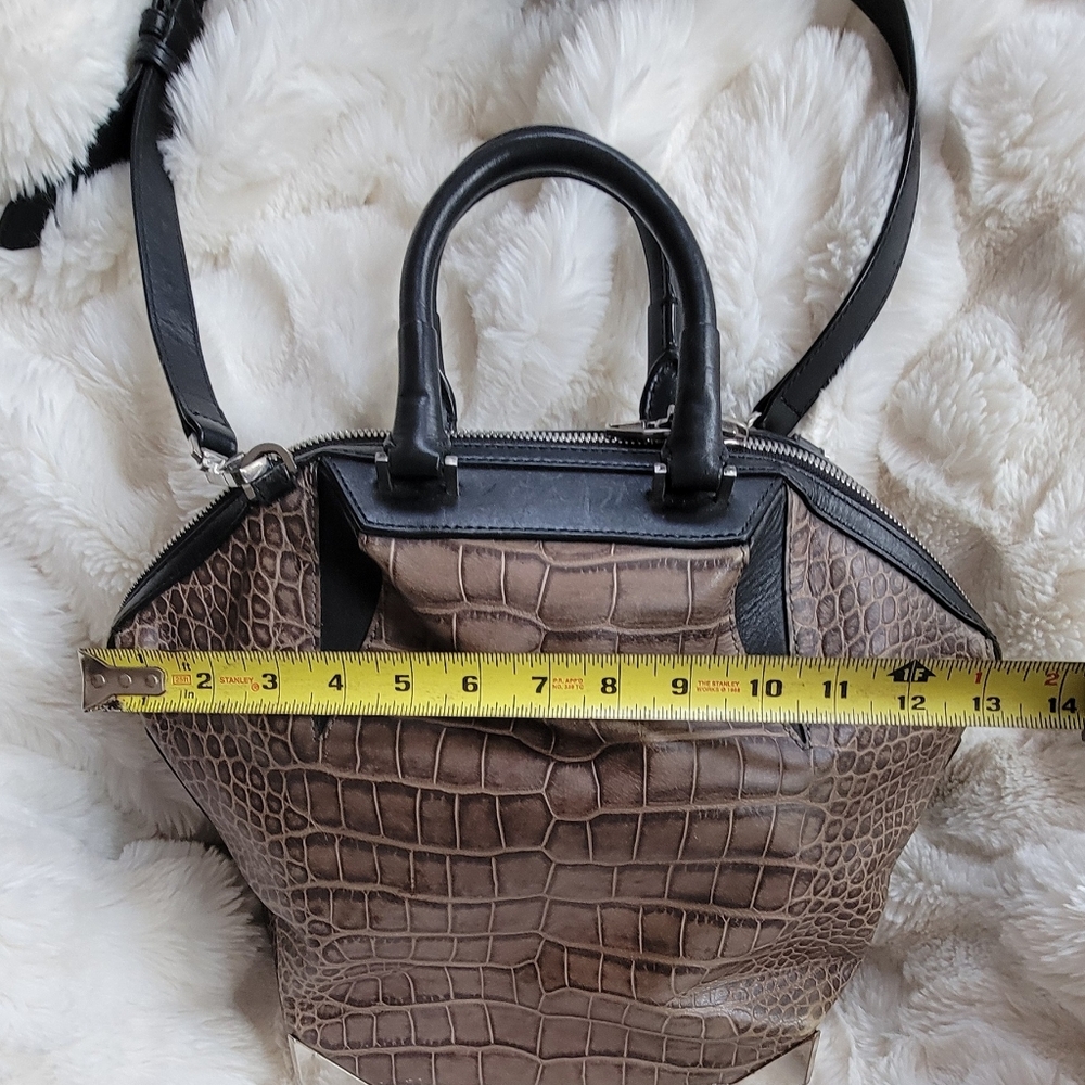 Alexander Wang Gray and Black Crocodile Textured Tote - Picture 6 of 7